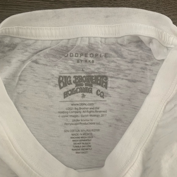Recycled Karma‎ Big Brother & The Holding Company Tee - Size L - White - NWOT - Picture 8 of 8